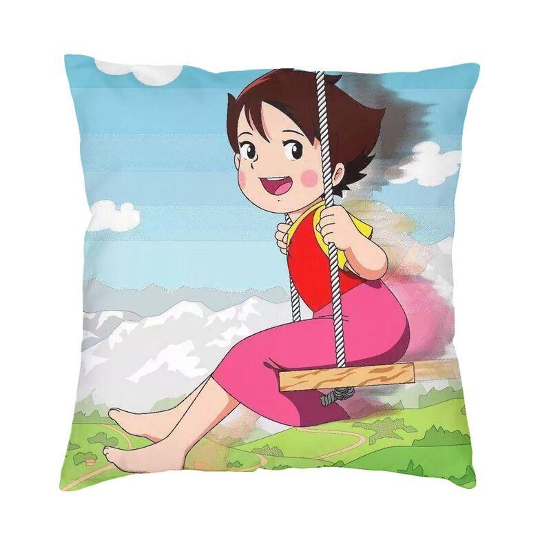 Heidi And Clara Cushion Cover Doublesided 3D Printing Alps Mountain Girl Throw Pillow Case for Sofa Pillowcase Home Decoration