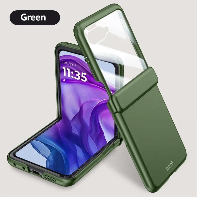 

Luxury Feel Skin Spring Hinge Solid Color Protective Cover for Motorola Razr 50 Ultra Shockproof Phone Cases For Razr 50 Ultra