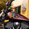 2PCS Motorcycle Oil Tank Stickers Creative Universal Motorbike Flame Skull Decals Tank Reflective Waterproof Decor Accessories