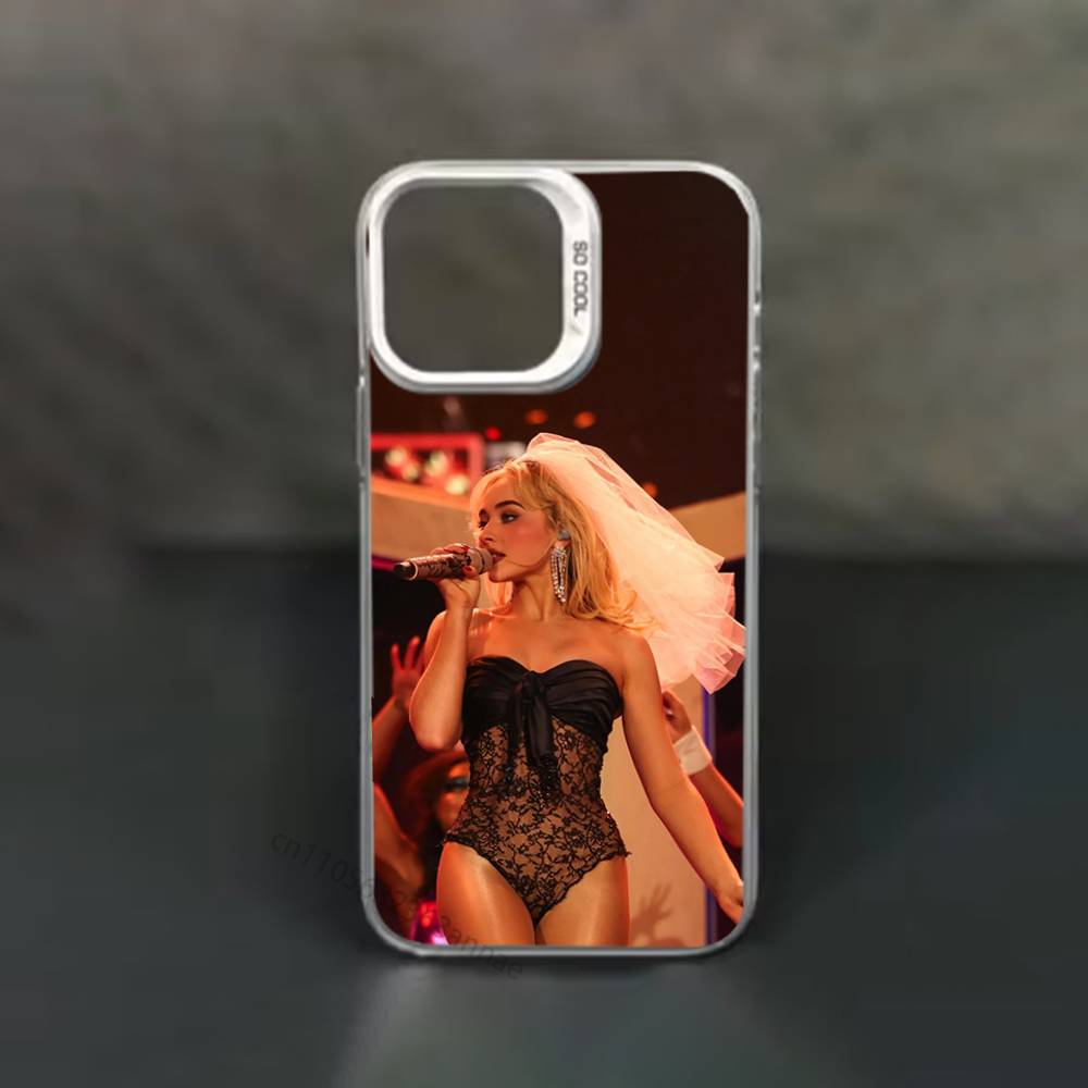 S-sabrina C-Carpenter Cartoon Phone Case for iPhone 15 16 Pro Max  Air SE 11 13 Pro 14 Plus 12 11Pro 15Pro Max 16e Cover
