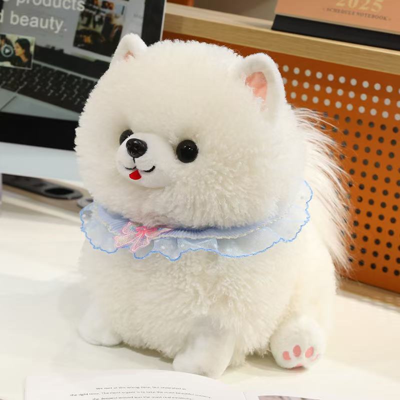 25/35cm Simulation Cute Pomeranian Doll Stuffed Plush Toy Handmade Doll Cartoon Anime Cute Pillow Children's Birthday Gift Doll