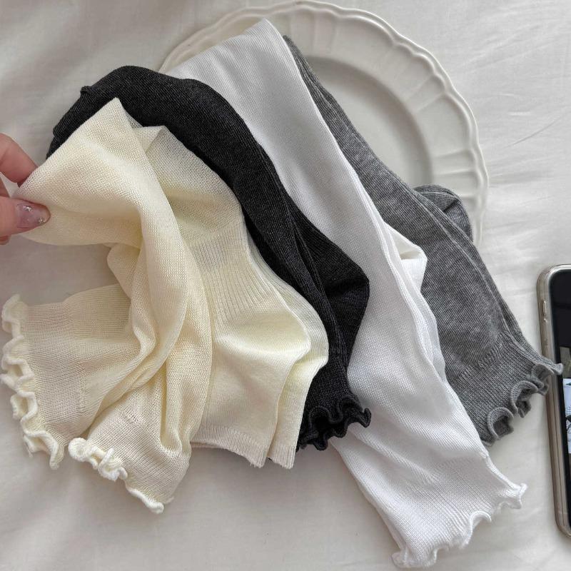 1-2pairs New Korean Sweet Ballet Style Long Stocking Women's Lace Pile Socks Academy Style Versatile Half Foot Socks