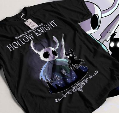 T-shirt de jeu unisexe Hollow Knight Haut pour fille indie Meilleurs cadeaux Chemise noire 151