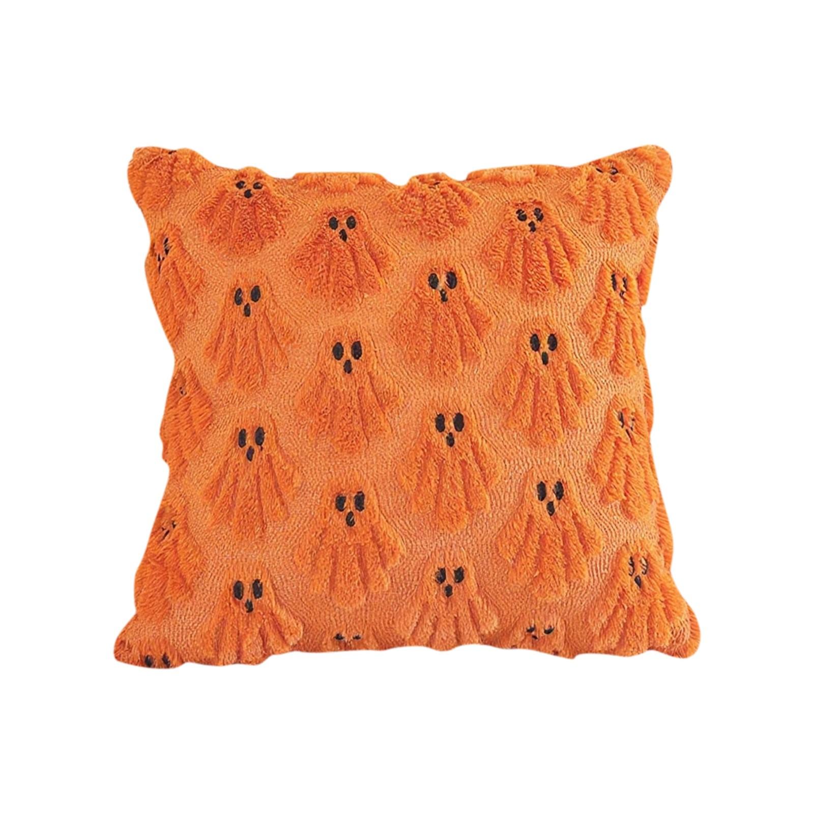 

Наволочка с принтом на Хэллоуин, квадратная наволочка, наволочка для диванной подушки, без наполнителя, удобная наволочка One Size оранжевый