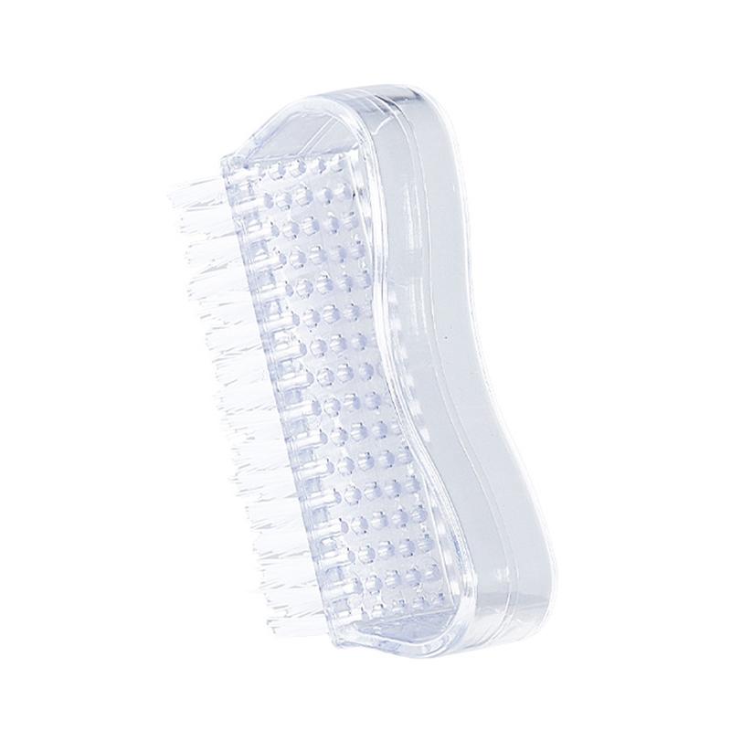 

3 Colors Hard Nail Cleaner Dust Nail Brushes Nail Art Manicure Pedicure Remove Dust Plastic Nail Cleaning Brushes Salon Tools прозрачный