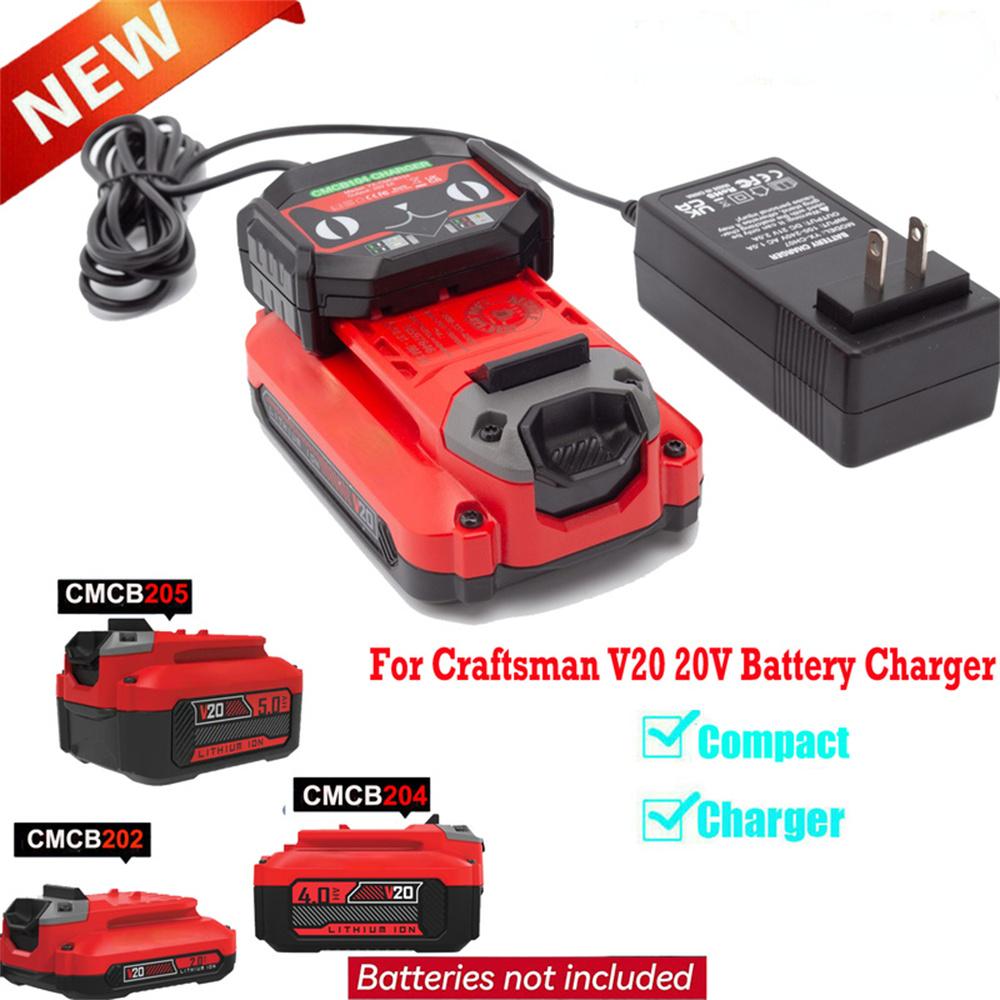 Plug Battery Charger For Craftsman V20 20V Max Series Li-Ion Battery 100V--240V