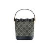 Tory Burch T Monogram All-Over-Print Kordelzug Leder Beuteltasche Damen Taschen Dunkelblau-Denim 80534-405