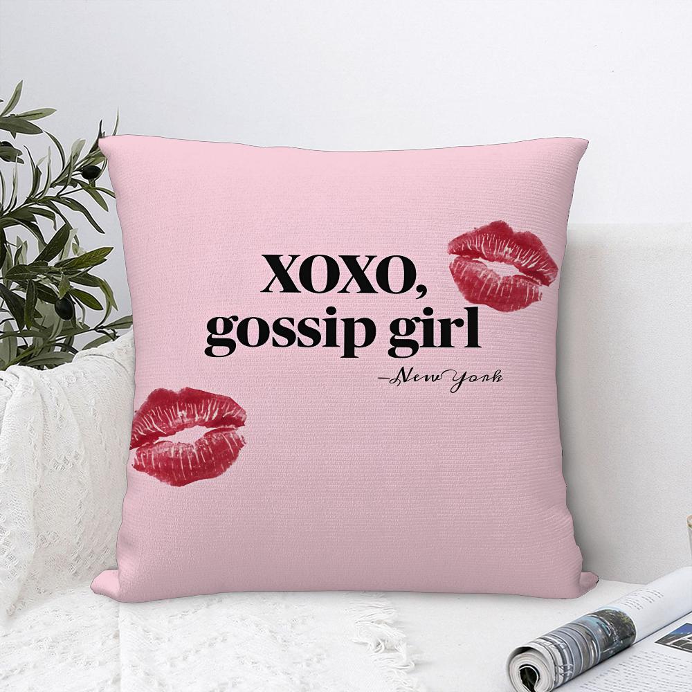 Classic Plot G-Gossip Girl-S Pillow Case Sofa Decorative Home Double-Sided Print Plush Square Throw Pillow Covers Cushion Decor