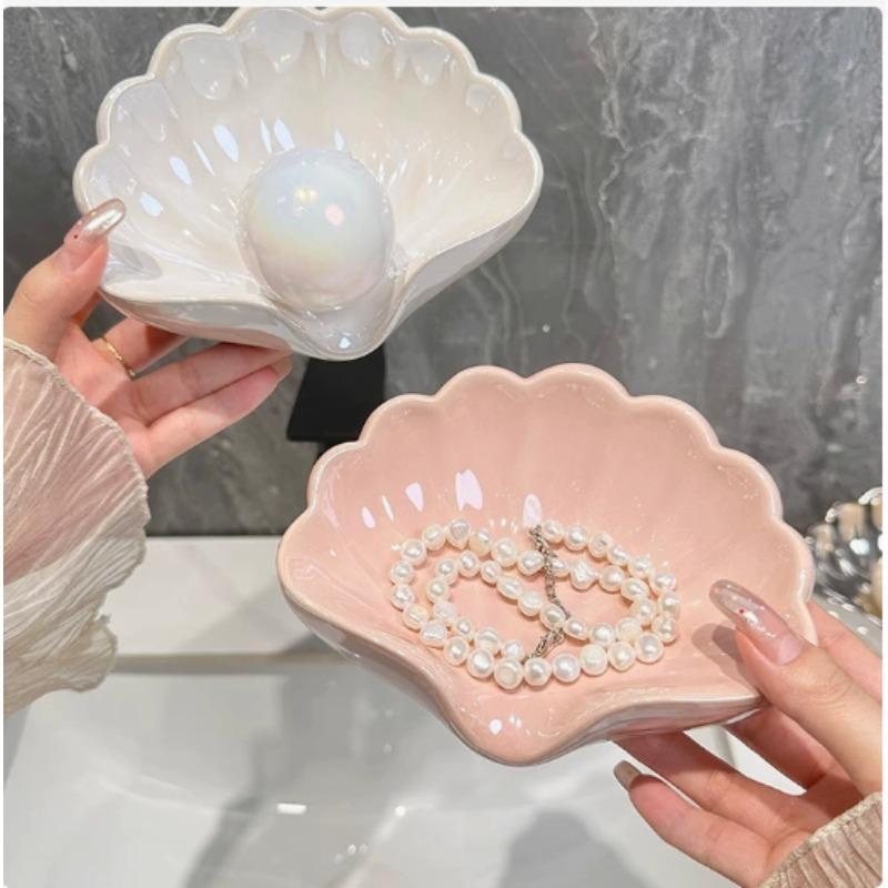 Shell Soap Box Bathroom Creative High-end Light Luxury Home and Daily Necessities Ceramics Decoration