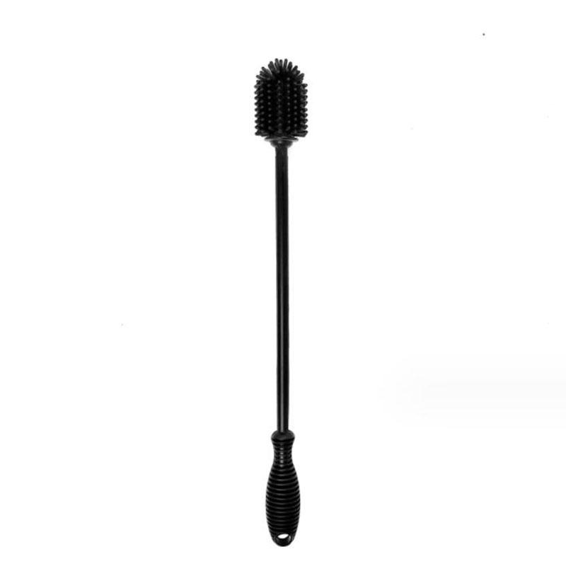 Silicone Milk Bottle Brush Long Handle Cup Bottle Brush 3.5*39cm чёрный