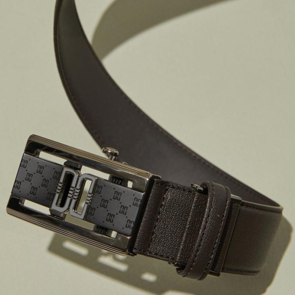 Daks Dark Brown Dd Decoration Matte Buckle Cowhide Automatic Belt Dbbe3f763w3 Single option