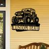 Laserschnitt Metall Auto Wandkunst, Motorrad Garage Dekor, Personalisiertes Harley Davidson Schild, Outdoor Man Cave Ornament