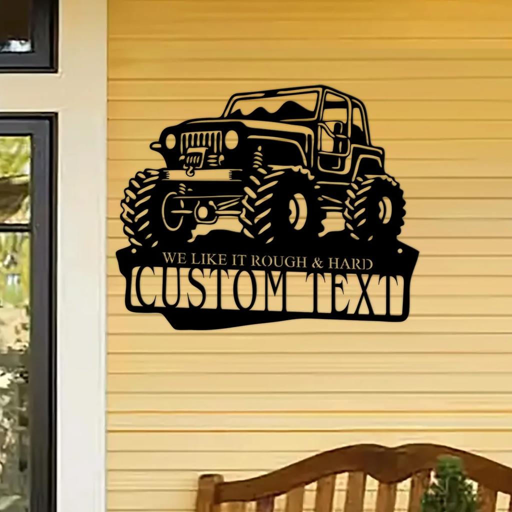 Laserschnitt Metall Auto Wandkunst, Motorrad Garage Dekor, Personalisiertes Harley Davidson Schild, Outdoor Man Cave Ornament