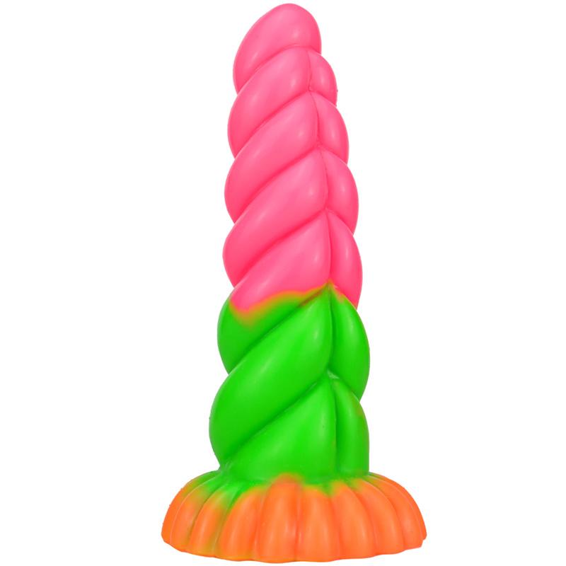 Women's Hemp Rope New Anal Plug Special-shaped Silicone Penis Soft Mixed Color Simulation Masturbator