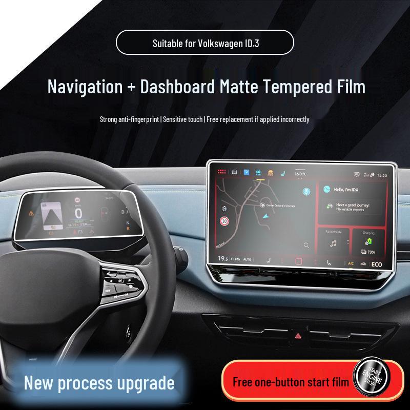 Volkswagen ID.3 Center Console Screen Protector for 26 Models - Tempered Glass Interior Decor