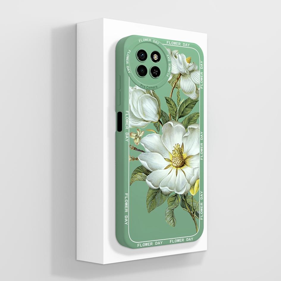 Liquid Silicone Case For Itel S23 4G Back Cover Luxury Shockproof Avocado Daisy Camera Protection Matte Anti Drop Phone Bags For Itel S 23 Bumpers