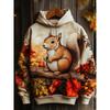 Funny Animal Hoodies Chicken Squirrel Horse 3D Print Women's Hooded Sweatshirts Pullover Y2K Tops Tracksuit Unisex Coat Clothing