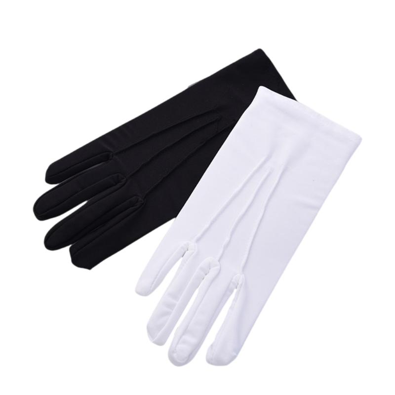 Stage White Gloves for Stage Perform Dancing Adult Size White Gloves Formal Gloves for Party Cosplay Policeman Pageant