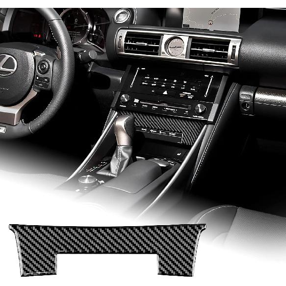 AIRSPEED Car Center Console Button Frame Cover Carbon Fiber AC Control Panel Interior Trim Accessories for Lexus IS250 IS300 IS350 IS200T 2013-2019,