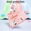 For iPad Pro 11 (2025)/11 (2024) Case with Shoulder Strap Kickstand Cute Dog PC+Silicone+TPU Tablet Cover