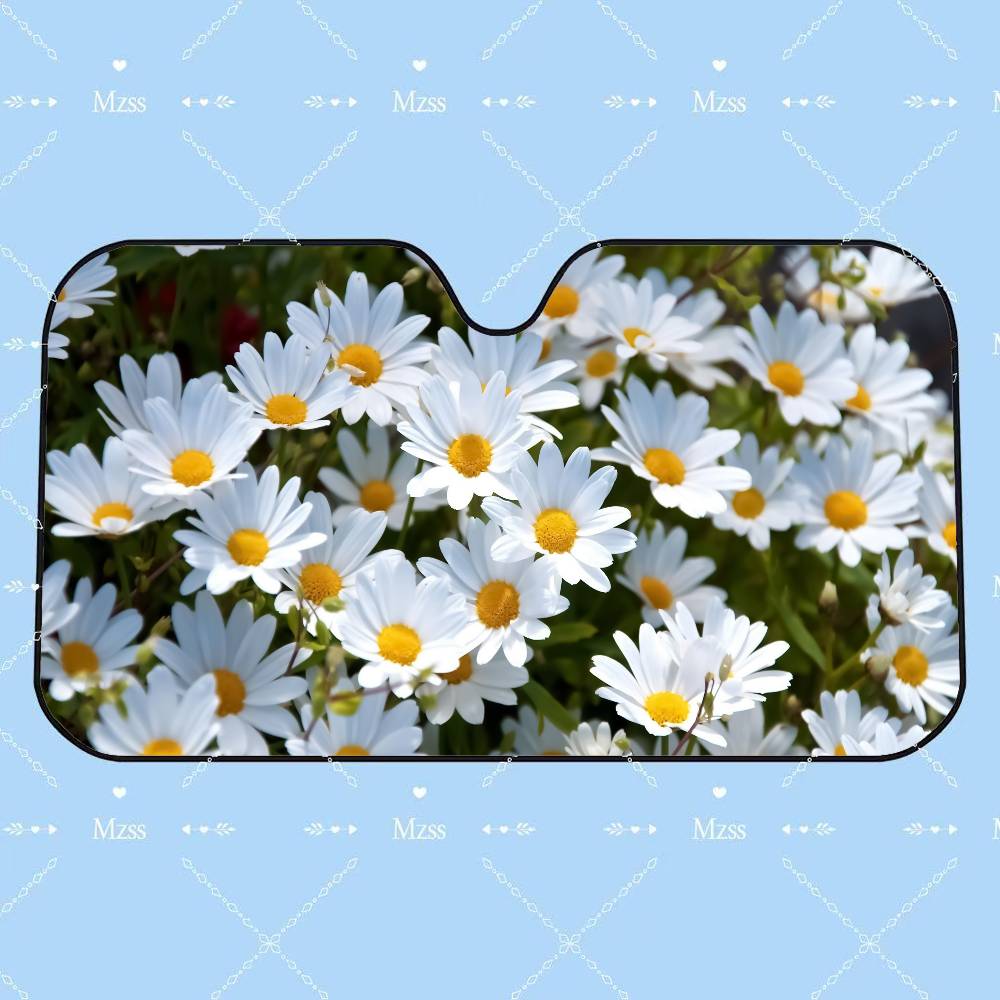 Daisies Car SunShade Car Sunshade, Front Windshield Protector, Foldable UV Resistant Sunshade Cover, Car Accessories z1