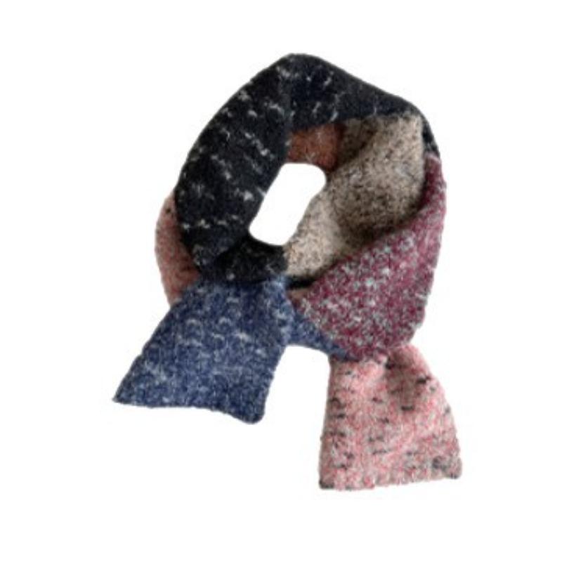 Korean Dopamine Gradient Color Matching Warm Scarf Winter High End Thickened Soft Waxy Knitted Scarf Versatile Shawl