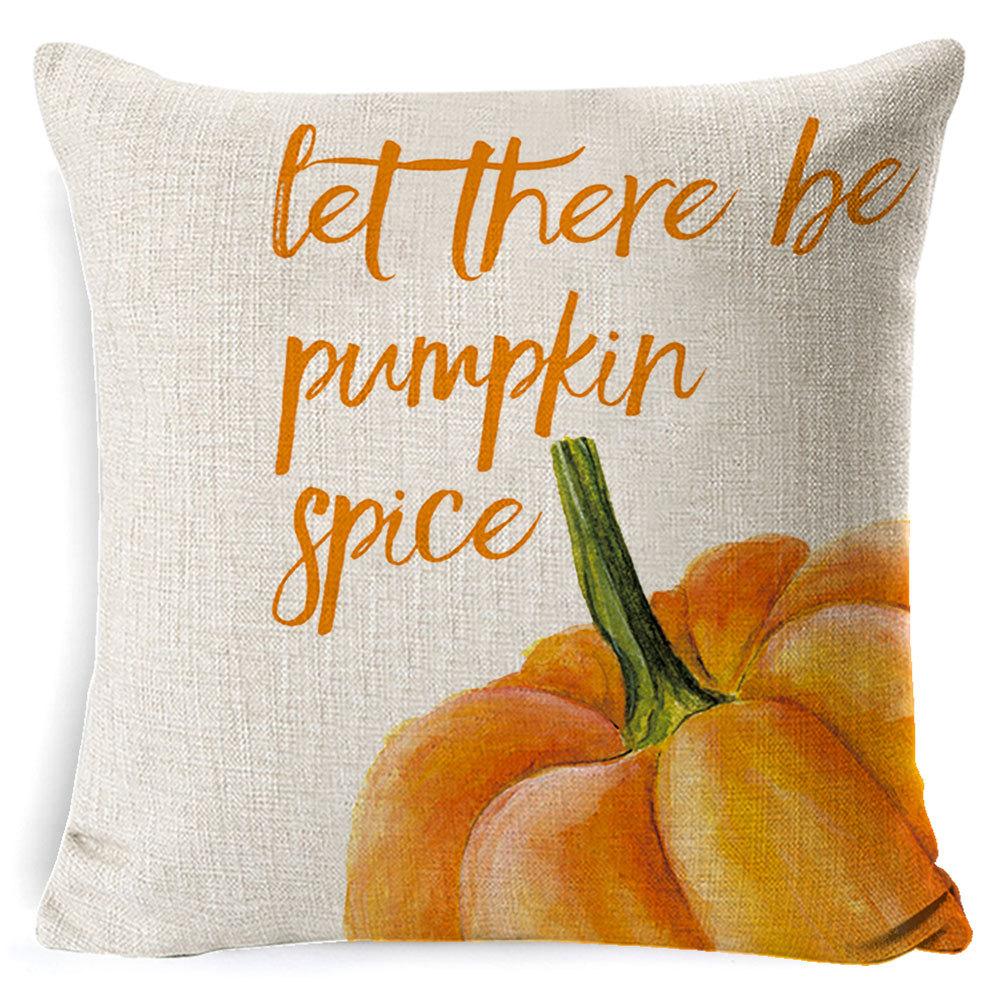 

Thanksgiving Pillow Maple Leaf Car Halloween Pumpkin Cushion Cushion Cover Pillow Cover Linen Embroidery 45 * 45 pillowcase