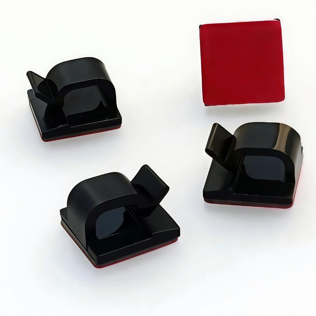XK001 Self-Adhesive R-Type Cable Organizer & Clip for Car Wiring and Network Cables