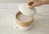 Fuji Enamel [Authentic] White Enamel Pot with Steamer, Steamer and Pot Compatible, Steamer and Pot Functions