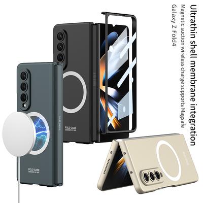 Magnetic Wireless Chargers For Samsung Galaxy Z Fold 4 Case Glass Film Screen Protector Matte Hard Cover