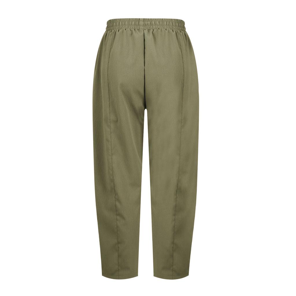 Women's Summer High Waisted Pants Casual Trouser Slacks With Pockets