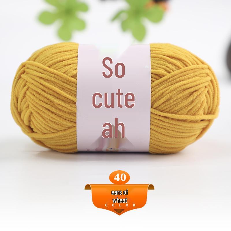 Medium Thick Chenille Yarn for Handmade Crochet Bags & Dolls