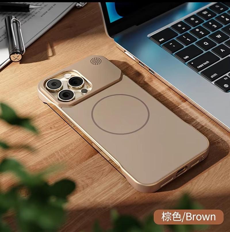 

Fragrance Frameless Magnetic Hard Phone Case for Magsafe IPhone 16 15 14 13 12 Pro Max Plus 16Pro 15Pro Mag Safe Cover Accessory For iPhone 16 Plus золотий