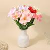 5pc/set Simulation Tulip Fake Flower Artificial 5-Head Tulips Bouquet Luxury Silicone Fake Flowers Wedding Party Decorative New
