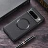 Lychee Leather Magnetic Phone Case For Google Pixel 9 Pro XL For Magsafe Magsafing Cover For Pixel 9 Pro XL 8a 7 6 Pro Holster Protective Back Cover