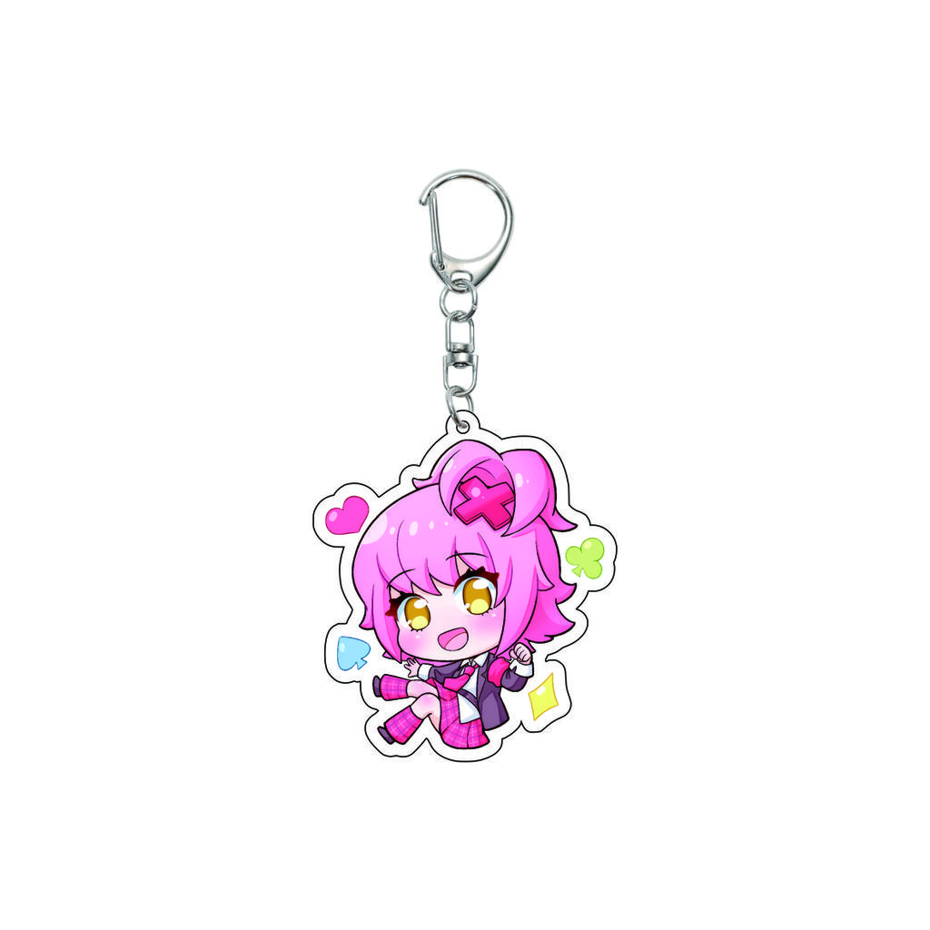 55MM Anime Shugo Chara Keychain Yume Hinomori Kuroya Kaito Haruto Yashiro Key Chain Acrylic Model Plate Christmas Gifts