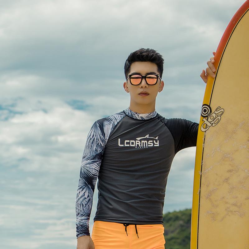 

Korean Men s Quick-Dry Sun Protection Long Sleeve Diving Suit for Snorkeling, Surfing, and Beach . L
