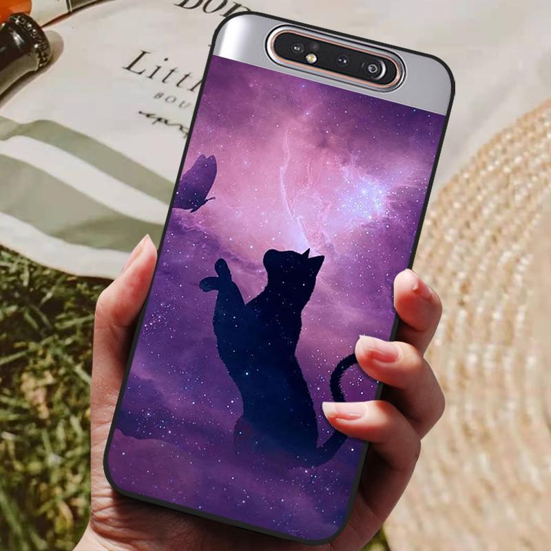 Per Samsung A80 Custodia Cover Posteriore in Silicone Custodia per Telefono Per Samsung Galaxy A80 Custodie per Galaxy A 80 A805F A805 Paraurti Morbido Funda