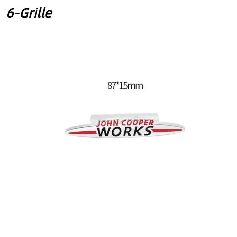 Metal JCW John Cooper Works Emblem Badge Decals For Mi-ni Coopers Clubman Countryman R50 R52 R53 R55 R56 R57 R58 F55