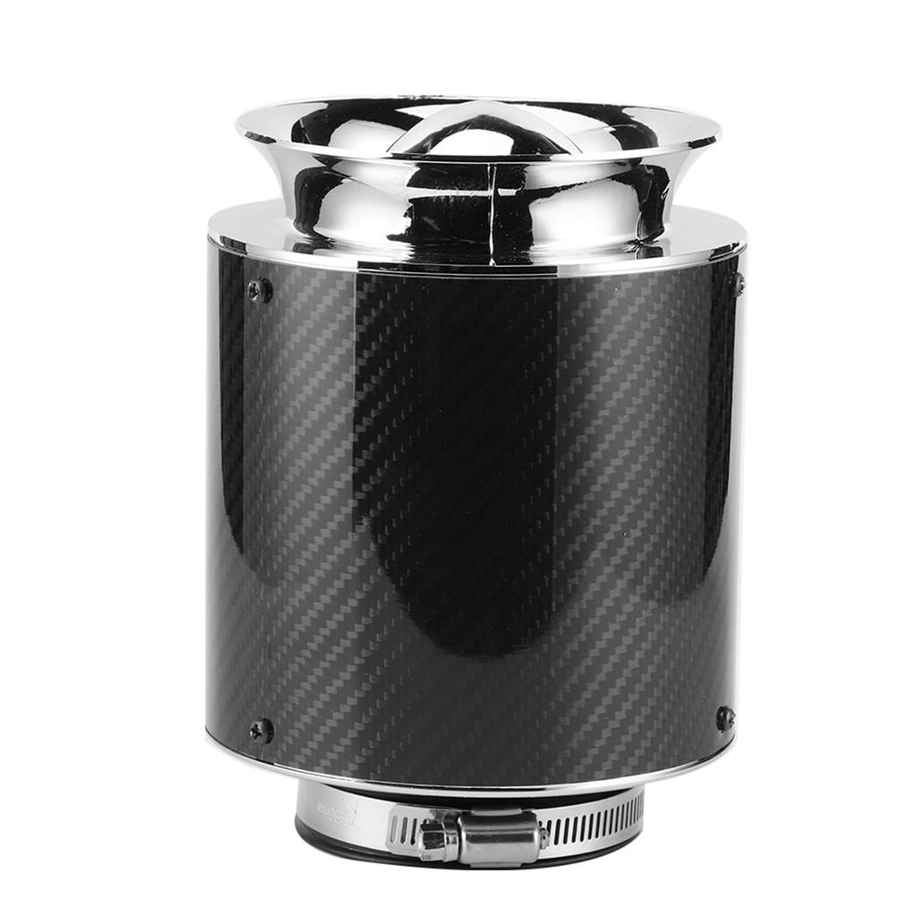 76mm   3in Universal Carbon Fiber Texture Auto Car Air Filter Replacement Accessories L