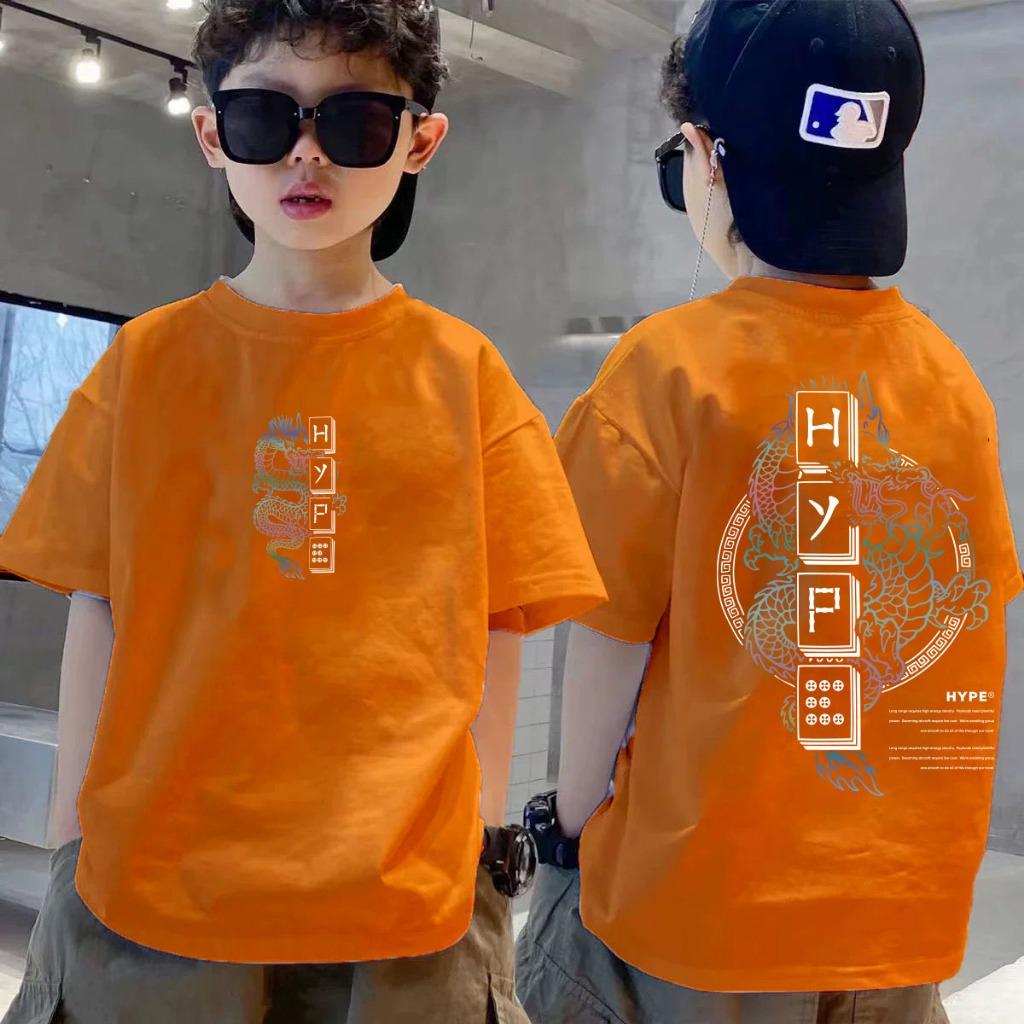 Children's round neck T-shirt is fashionable, casual and versatile