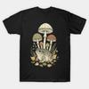 Toad With Mushrooms Autumn Leaves And Wildflowers T Shirt Vintage Breathable Fashion Slightly Streetwear Comfortable