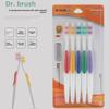 Doctor Brush Family Pack: Soft-Bristled Toothbrushes in Various Colors