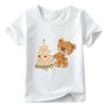 Unisex Childrens Cartoon Bear TShirt Short Sleeve round Neck Numbers 112 Years Old Kids Casual Fashion Clothing