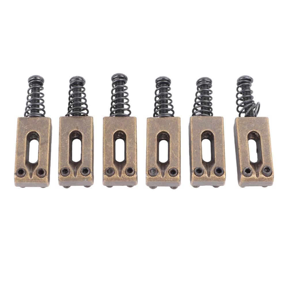 6PCS Zinc Alloy Tremolo Bridge Roller Saddles Electric Guitar Tremolo Parts For Electric Guitars