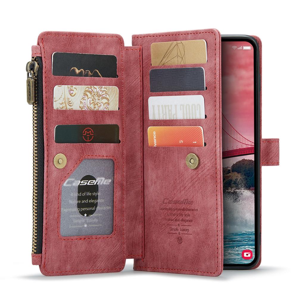 For Samsung Galaxy A55 A35 A25 5G (2025) Wallet Case, Durable PU Leather Magnetic Flip Strap Wristlet Zipper Card Holder Cover