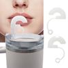 3/6Pcs Anti-Lip Wrinkle Straw Stopper 40 Degrees Angled Opening Straw Stopper for Easy Drinking Reduce Mouth Wrinkles Silicone Straw Accessory