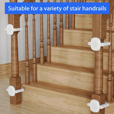 Yousheng 2 Piezas Adaptador para Barandilla de Puerta de Bebé de Alta Resistencia Red de Seguridad para Niños Base de Montaje Universal Bebés Mascota Perro Gato Malla Pantalla Kit de Montaje para Poste de Escalera