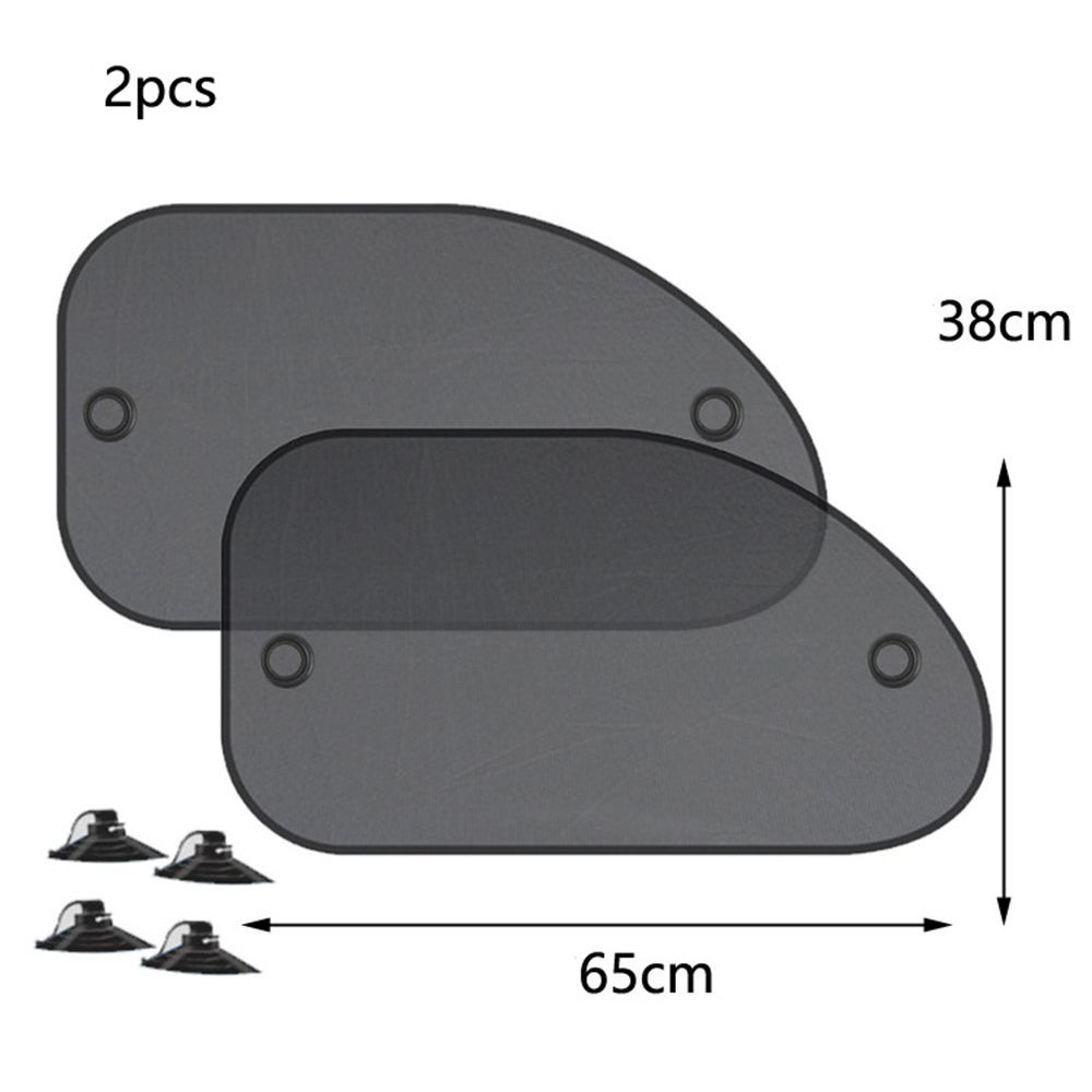 2Pcs Durable Reflector Car Sun Shades for Front Rear Window Shield Screen Sunshades Cover UV Protection Windscreen Mesh Visor