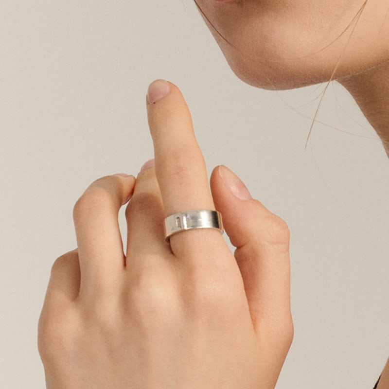 UNI.J [Ir247]Signature Silver Ring